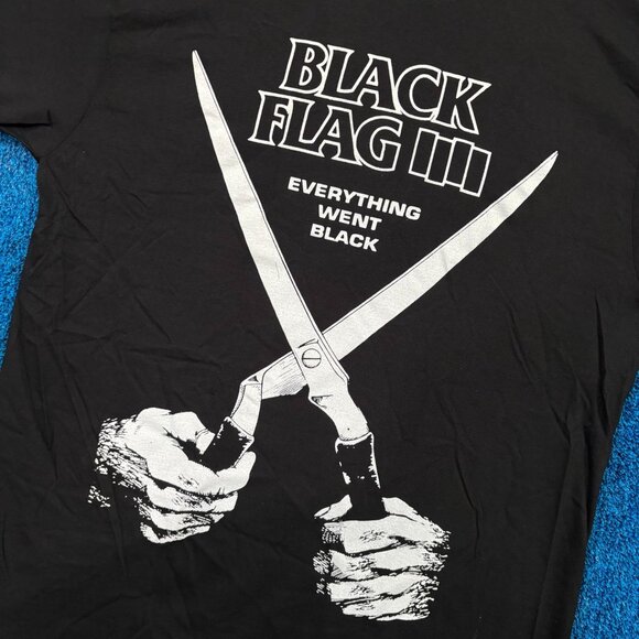 Black Flag “Everything Went Black”Punk Rock Band Graphic T-Shirt Size Large - Picture 4 of 5